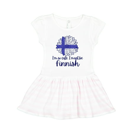 

Inktastic I m So Cute I Must Be Finnish Sunflower Gift Toddler Girl Dress