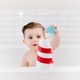 Ubbi Lighthouse Stacking Cups Bath Toys, Set of 6, Mold Free Dishwasher