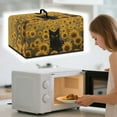 thumbnail image 3 of FOR U DESIGNS Cat Sunflower Print Microwave Oven Dust Cover Uv Protection Microwave Dust Covers Cloth Foldable Lid for Air Fryer Toaster Oven with Top Handle-S, 3 of 8