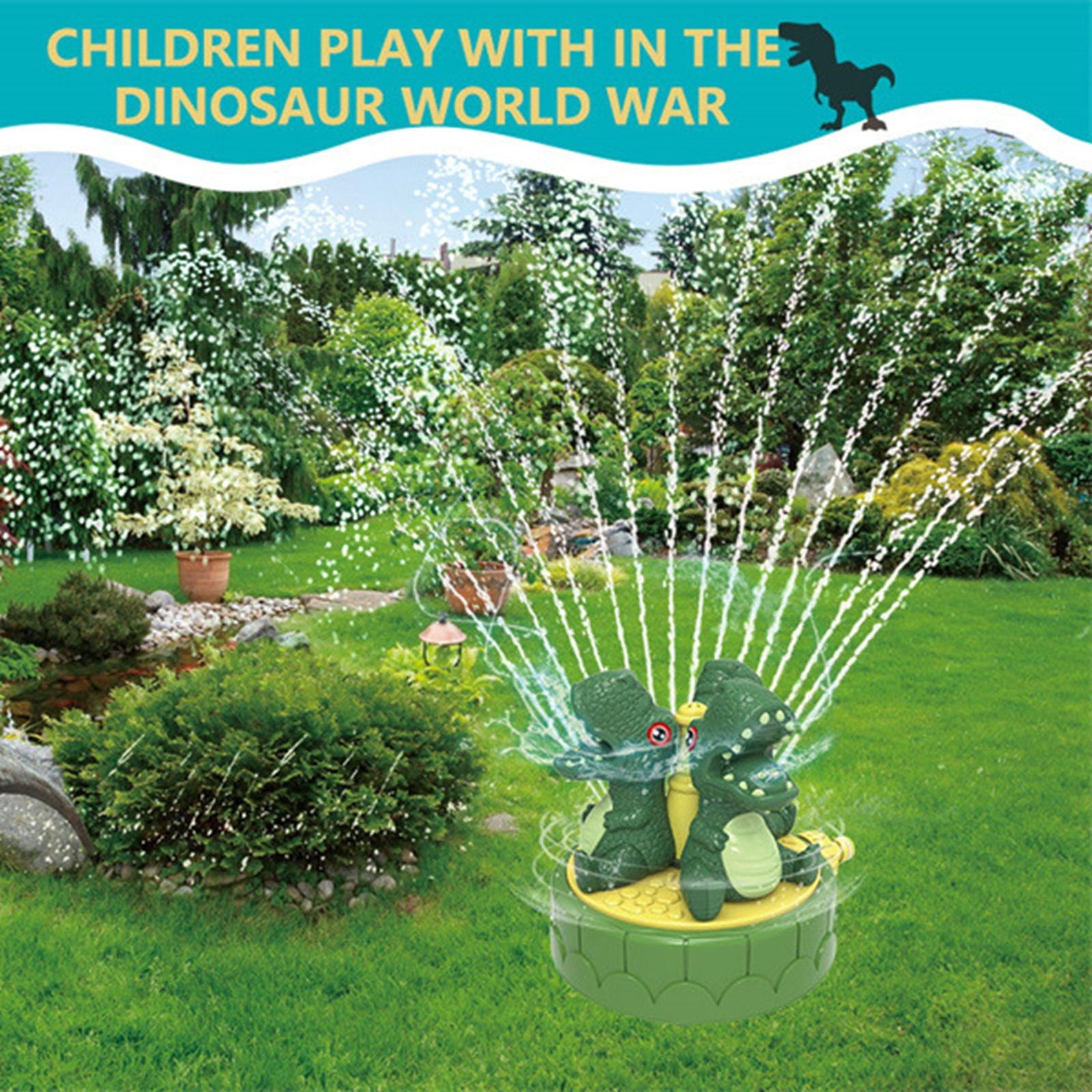 Outdoor Toys Water Sprinkler For Kids KKUYT Dinosaur Splashing Water Toy Nozzle Summer Play For Boys Girls 8 Years