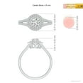 thumbnail image 4 of ANGARA Natural 0.35 Ct. Diamond Halo Engagement Ring in 14K White Gold for Women (Ring Size: 11.5), 4 of 9