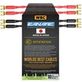 thumbnail image 2 of WORLDS BEST CABLES 4 Units - 8 Inch - Canare 4S11 â€“ Audiophile Grade - 11AWG - HiFi Speaker Jumper Cable Terminated with Gold Spade Connectors, 2 of 5