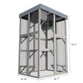 thumbnail image 3 of Seizeen 70’’H Catio for Outdoor, Solid Wood Cat House Enclosure, Indoor Pet Cage w/6 Jumping Platforms & 2 Napping Houses, Weatherproof Roof, 3 of 9