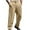 Beige, variant on SwiftWear Solid Color Dress Pants for Men Loose Fit Black Casual Business Suit Pants Pockets Button Zipper Trousers S