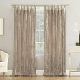 thumbnail image 2 of No. 918 Odelia Distressed Velvet Tab Top Curtain Panel, 50" x 84" in Pearl, 2 of 6