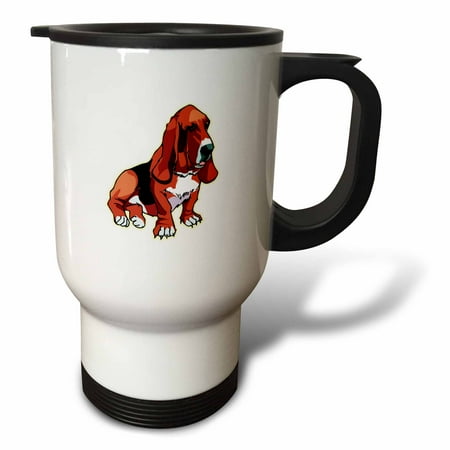 

Cute and Cuddly Canine Brown Basset Hound 14oz Stainless Steel Travel Mug tm-128956-1