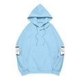 thumbnail image 4 of XIAONU Womens Hoodies Halloween Ghost Letter Print Drawstring Hooded Sweatshirt Long Sleeve Pocket Pullover Hoodie, 4 of 4