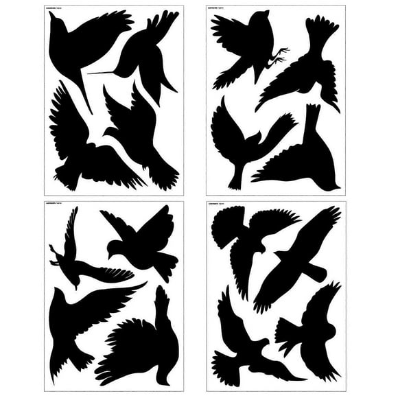Hummingbird Static Window Stickers Black Non-Adhesive Adsorption Window Decoration Suitable For Kitchen Dining Room