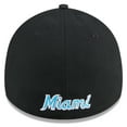thumbnail image 4 of Men's New Era Black Miami Marlins 2024 Father's Day 39THIRTY Flex Hat, 4 of 6