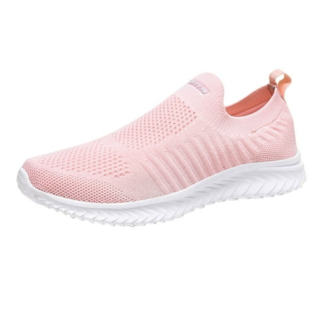 Ierhent Casual Sneakers for Women Women s Slip On Fashion Sneaker  Slip on Shoes for Women Loafers Comfort Casual Low Top Sneakers(Pink 7.5)