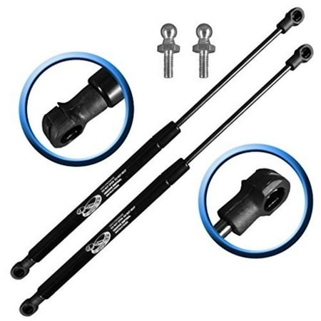 Two Rear Glass Gas Charged Lift Supports For Back Window On Hatch, 1994-2004 Jeep Grand Cherokee, With Upgraded Replacement Mounting Studs Left and Right Side.