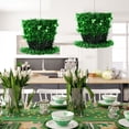 thumbnail image 5 of Jlong 3 Pack St. Patrick’s Day Green Tinsel Garland Include Shamrock Wreath, Wire Garland and Leprechaun Hat for Irish St Patrick Party Favor Home Wall Decorations, 5 of 9