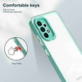 thumbnail image 7 of SaniMore for Samsung Galaxy A73 5G Case Slim Transparent [Not Yellowing Technology], Rugged PC & TPU Bumpers Built-in Detachable Lens Protector Shockproof Protective Cover, Green, 7 of 7