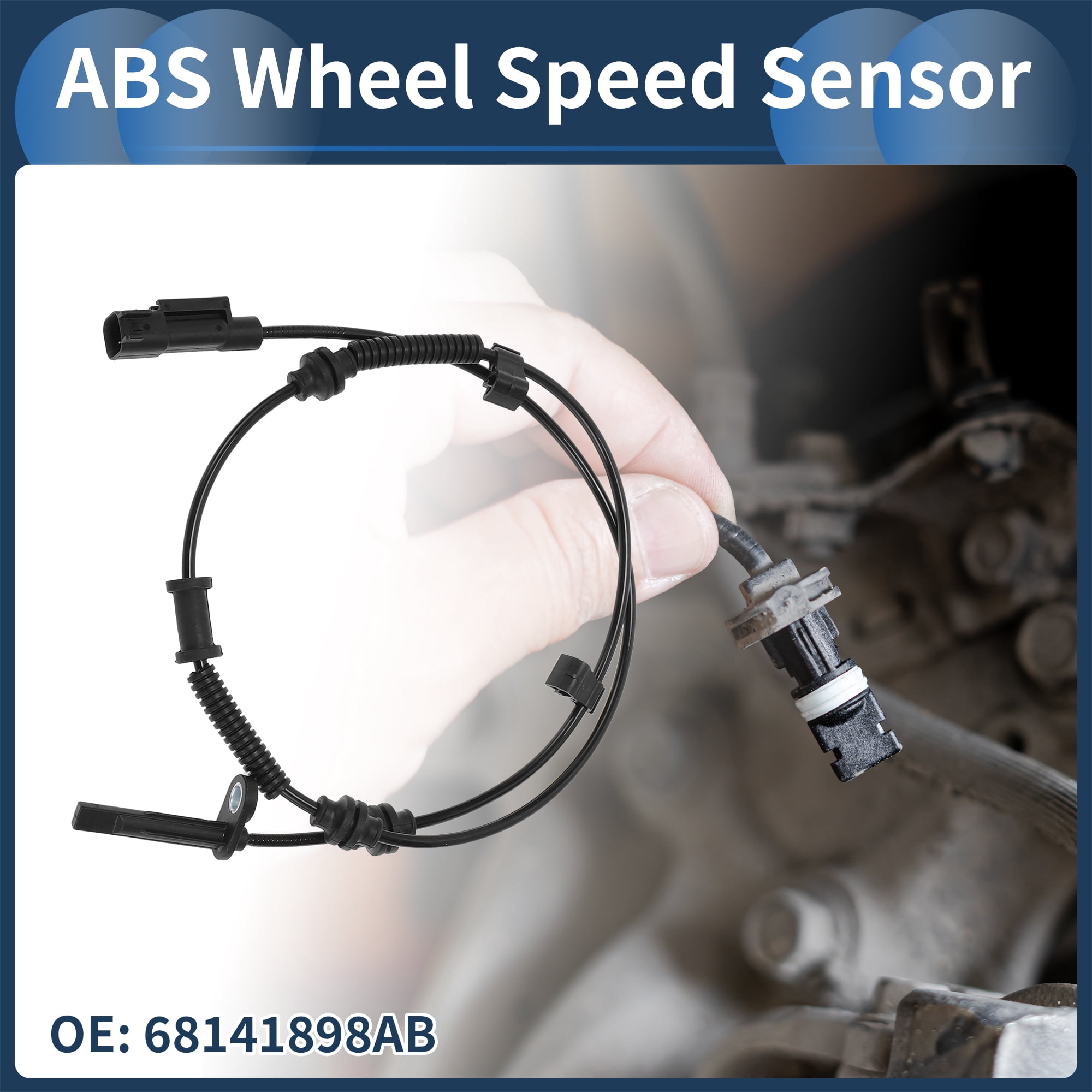 Unique Bargains ABS Wheel Speed Sensor 68141898AB for Jeep Cherokee 2014-2018