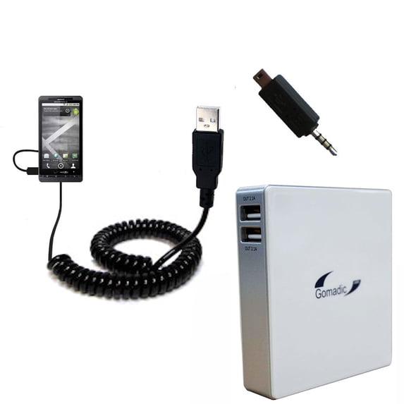 Gomadic High Capacity Rechargeable External Battery Pack suitable for the Motorola Droid X - Portable Charger with TipExchange Technology