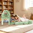 thumbnail image 4 of 12PCS Modular Kids Play Couch, Toddler Sofa, Children Creative Convertible Foam Sofa Living Room Sectional Couch for Boys Girls 3-8, Green, 4 of 8