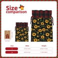 thumbnail image 3 of Rocae Flower (2) Print Christmas Drawstring Linen Gift Bag with Drawstrings Treat Bag Goody Present Bags for Christmas Party Favor, 3 of 8