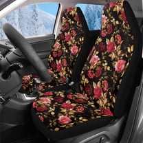 Uorisanigo Car Seat Covers for Front Seats – Comfort and Protection Red Rose Front Seat Cover, 2 PCS Interior Accessories Covers for Car Truck Van SUV Seats Protection