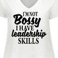 thumbnail image 4 of Inktastic I'm Not Bossy I Have Leadership Skills Women's Plus Size V-Neck T-Shirt, 4 of 5