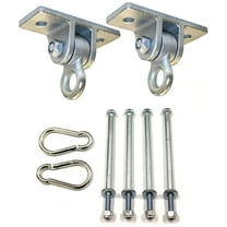 Eastern Jungle Gym 2 Heavy Duty Swing Hangers for Wooden Swing Set Playground Porch Indoor Outdoor Seat with Nut & Bolt Mounting Hardware and Snap Hooks