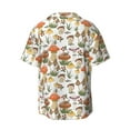 thumbnail image 5 of Salouo Mushrooms Pattern Cuban Collar Shirts for Men Button-Down Shirt Men's Short Sleeve Shirts Hawaiian Shirts Casual Shirts -Medium, 5 of 6