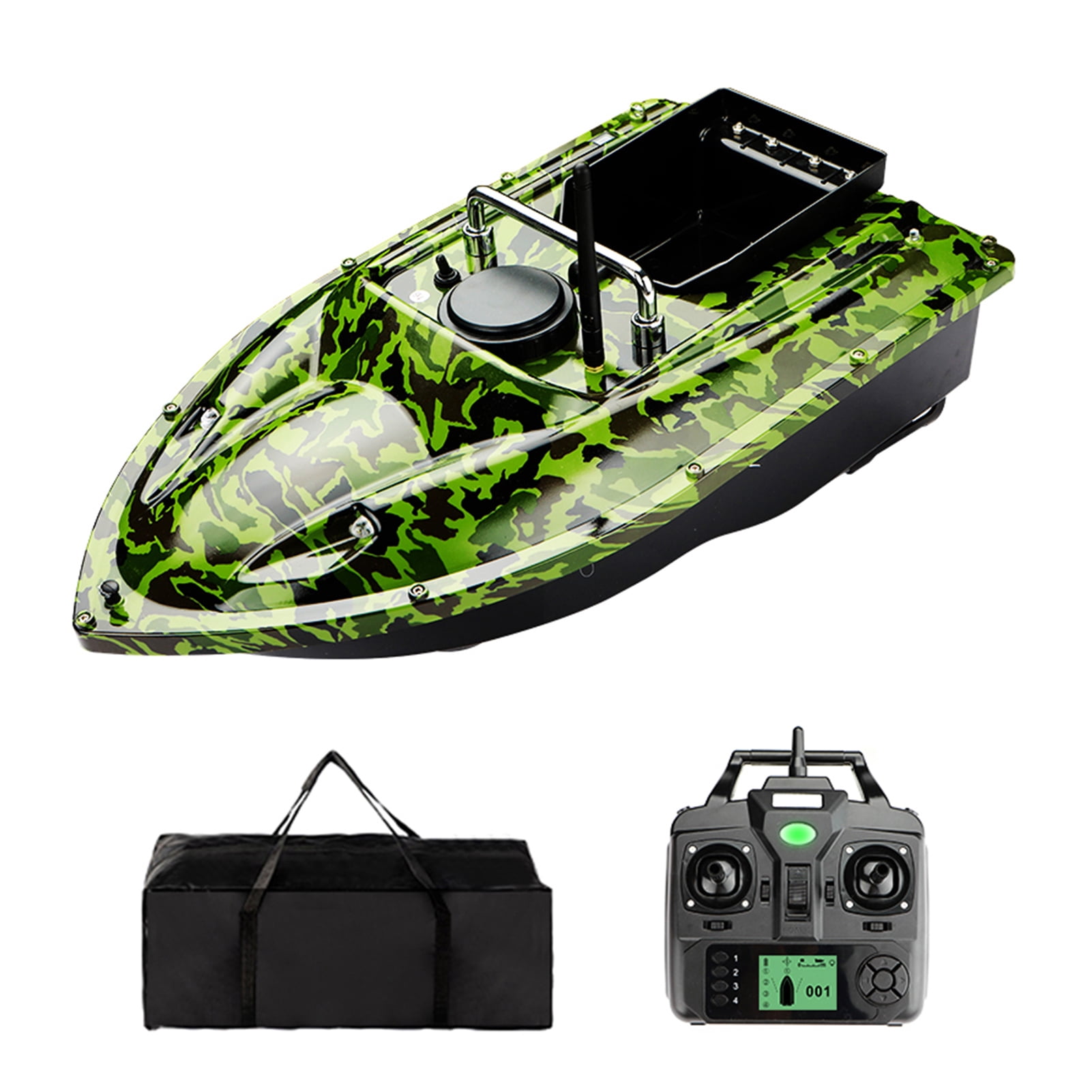 Vistreck Remote Control Bait Boat for Fishing Boat 500 Meters Double Motor with Night 5200mAh Battery Storage Bag Package, Size: with GPS-1PCS 5200mAh