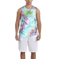 thumbnail image 4 of Easygdp Dragonfly Floral Men's Mesh Basketball Jersey Quick Drying Sleeveless Shirts Fitted Muscle Tank Tops Sport Round Neck T-Shirt - Small, 4 of 9