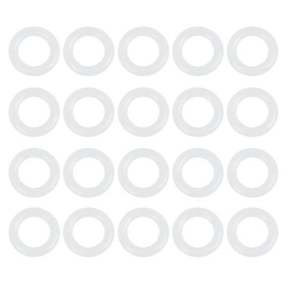 Uxcell 18mm OD 11mm ID 3.5mm Width Silicone Seal O-Rings White 20 Pack