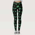 thumbnail image 2 of Bjutir Womens St. Patrick'S Day Leggings Tights Women'S Paddy Stripes Good Luck Green Pants Print Leggings Pants For Yoga Running Pilates Gym, 2 of 7