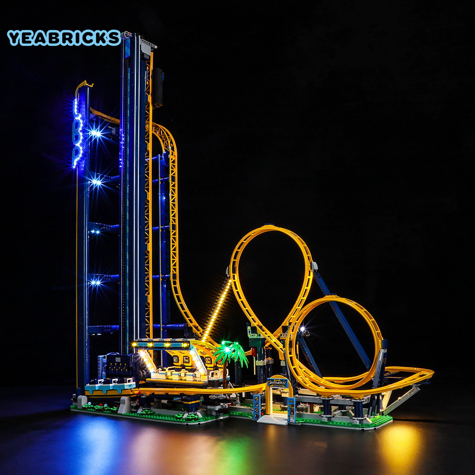 YEABRICKS Led Lighting Kit Compatible with Legos Loop Coaster 10303