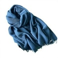 thumbnail image 2 of RXIRUCGD Women's Fashionable Solid Color Fold Soft Skin Friendly Scarf( Blue ), 2 of 3