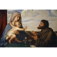 thumbnail image 2 of Edward Von Steinle 14x11 Gold Ornate Wood Frame and Double Matted Museum Art Print Titled - Saint Luke Painting the Virgin (1838), 2 of 4