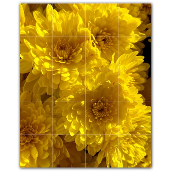 Picture-Tiles.com: Flowers Ceramic Tile Wall Mural WAL500660-45M. 24"W x 30"H using (20) 6" x 6" Ceramic Tiles-Satin Finish