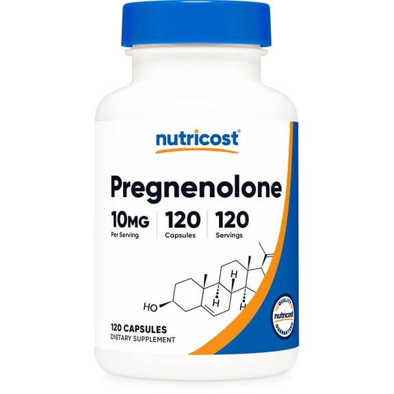 Nutricost Pregnenolone 10mg, 120 Capsules - Non-GMO, Gluten Free Supplement