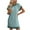 Mint Green, variant on CHGBMOK Plus Size Dresses for Women Casual Splicing Summer Short Sleeve Pocket Round-Neck Dress Sizes S-2XL