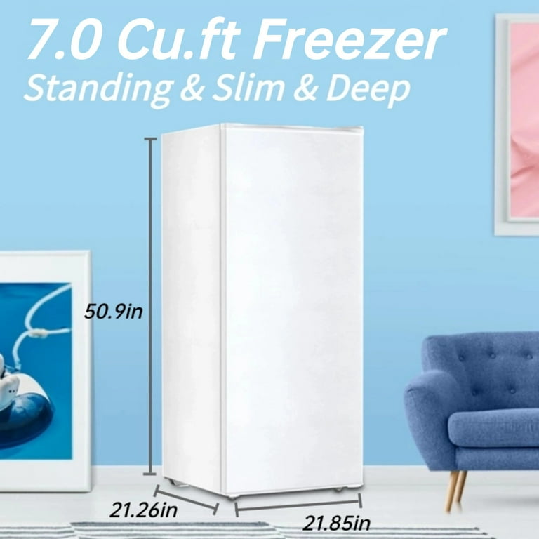 Auseo, Upright Freezer, 7 Cu. ft., Garage Ready Deep Freezer