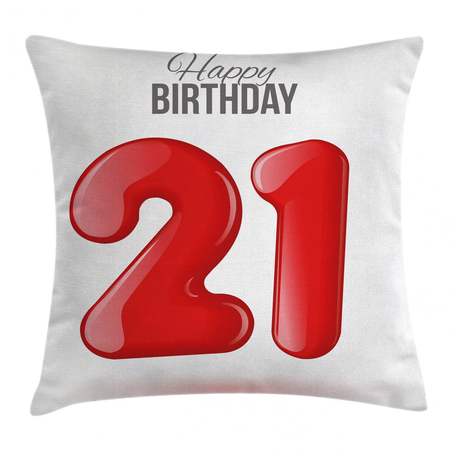 It's My 21th Birthday Family Matching Funny 21 Years Old Throw Pillow Multicolor 18x18 