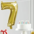 thumbnail image 2 of Way to Celebrate Party Gold Balloon Number "7", 1 Ct, 16", 2 of 4