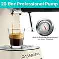 thumbnail image 3 of CASABREWS CM5418 20-Bar Espresso Machine and Coffee Maker, Yellow, 3 of 8