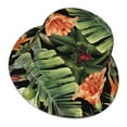 thumbnail image 3 of Naloa Watercolor Tropical Flowers Reflective Double-Sided Bucket Hat, Sun Hat, Soft and Breathable for Gardening, Beaching, Camping, Hiking, Fishing, 3 of 9