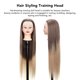 thumbnail image 4 of Cabeza De Muñeca Para Entrenamiento De Peluquería, Cabeza De Maniquí Trenzado, Peluca Rubia Y Gris, Práctica Segura Simulada Para Peluquería, 4 of 7
