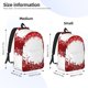thumbnail image 2 of Disketp Winter Christmas Snowflake print Canvas Backpack Lightweight Travel Daypack Student Rucksack Laptop Backpack-Medium, 2 of 5