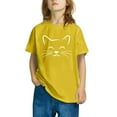 thumbnail image 4 of RXIRUCGD T-shirt Imprimé Halloween pour Enfants Garçons Filles Mode Mignon Col Rond Manches Courtes (Jaune, Taille: 4 Ans), 4 of 4