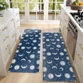 thumbnail image 4 of Kitchen Rugs Sets Of 2,Dark Blue Sun Moon Star Pattern Anti Fatigue Kitchen Mat Rugs Non Slip Washable,Decorative Kitchen Floor Mats for Kitchen,Sink,Laundry,17"X47", 4 of 5