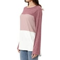 thumbnail image 6 of Hibeli Women Causal Contrast Color Tunic Tops Round Neck Long Sleeves Color Block Tunic Top Shirt, 6 of 7