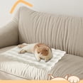 thumbnail image 5 of Pet Self-Warming Bed Pad - Thickened Plush Thermal Mat for Indoor & Feral Cats, Small to Medium Dogs, Soft Warm Pet Blanket with Non-Slip Waterproof Bottom for Cold Weather, 19.69*13.78in, Beige, 5 of 6