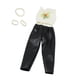 thumbnail image 5 of 5pcs Precioso Top sin Mangas + Pantalones Largos Negros + Collar y Brazaletes para 18 Pulgadas Doll Sunnimix Traje de ropa de muñeca, 5 of 8