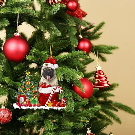 

VerPetridure Christmas Decoration Dog Pvc Pendant 1Pc Style 7 Christmas Ornament Lovely Tree Gift Ornament Christmas Tree Hanging Party Decor