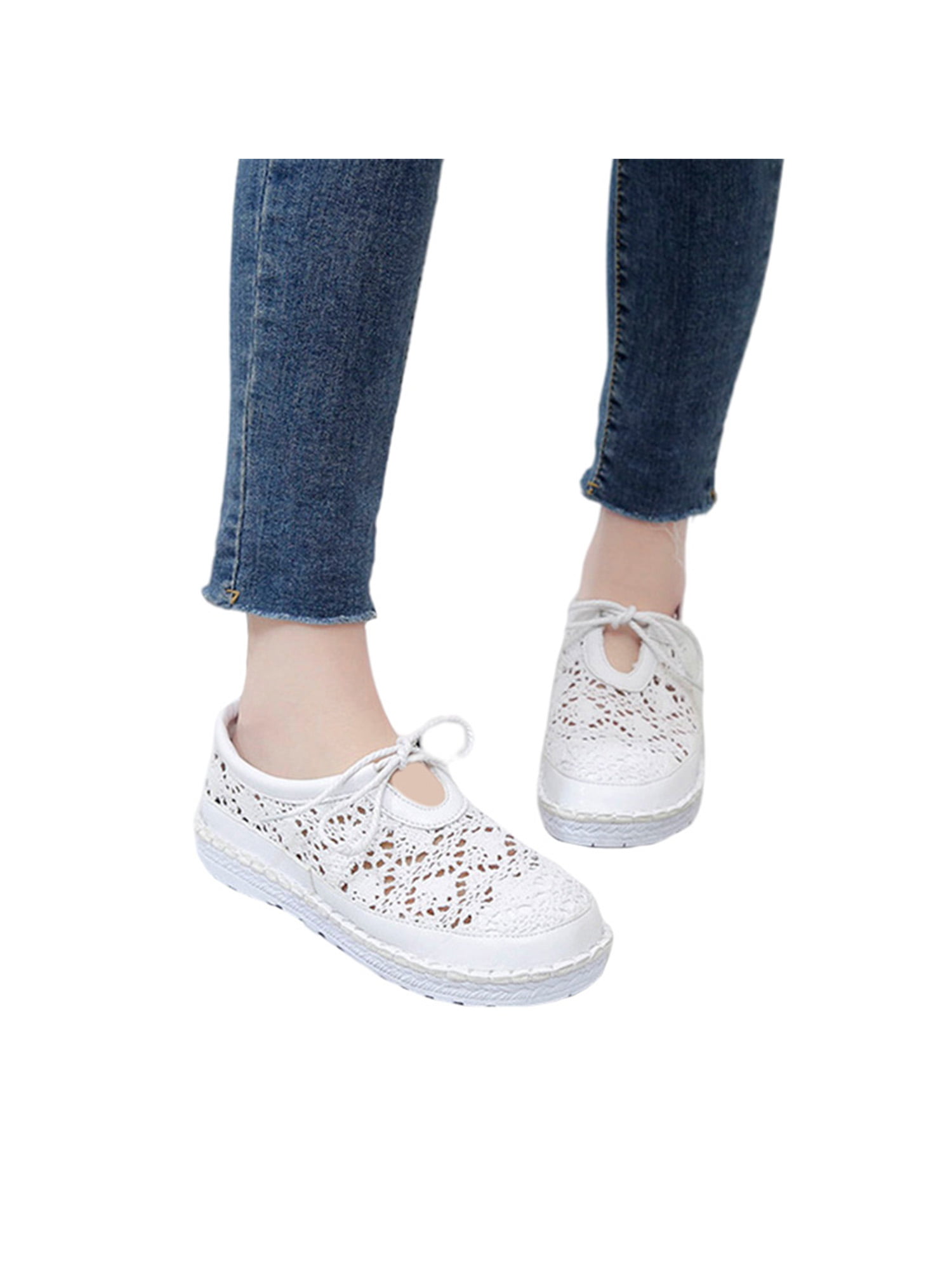 Details about   Fashion Women Loafers Lace up Casual Shoes Comfortable Thick Soles Shoes Woman 