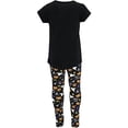 thumbnail image 4 of Girls 2 Piece Little Witch Halloween Outfit Legging Shirt Set (7Y, Black), 4 of 5
